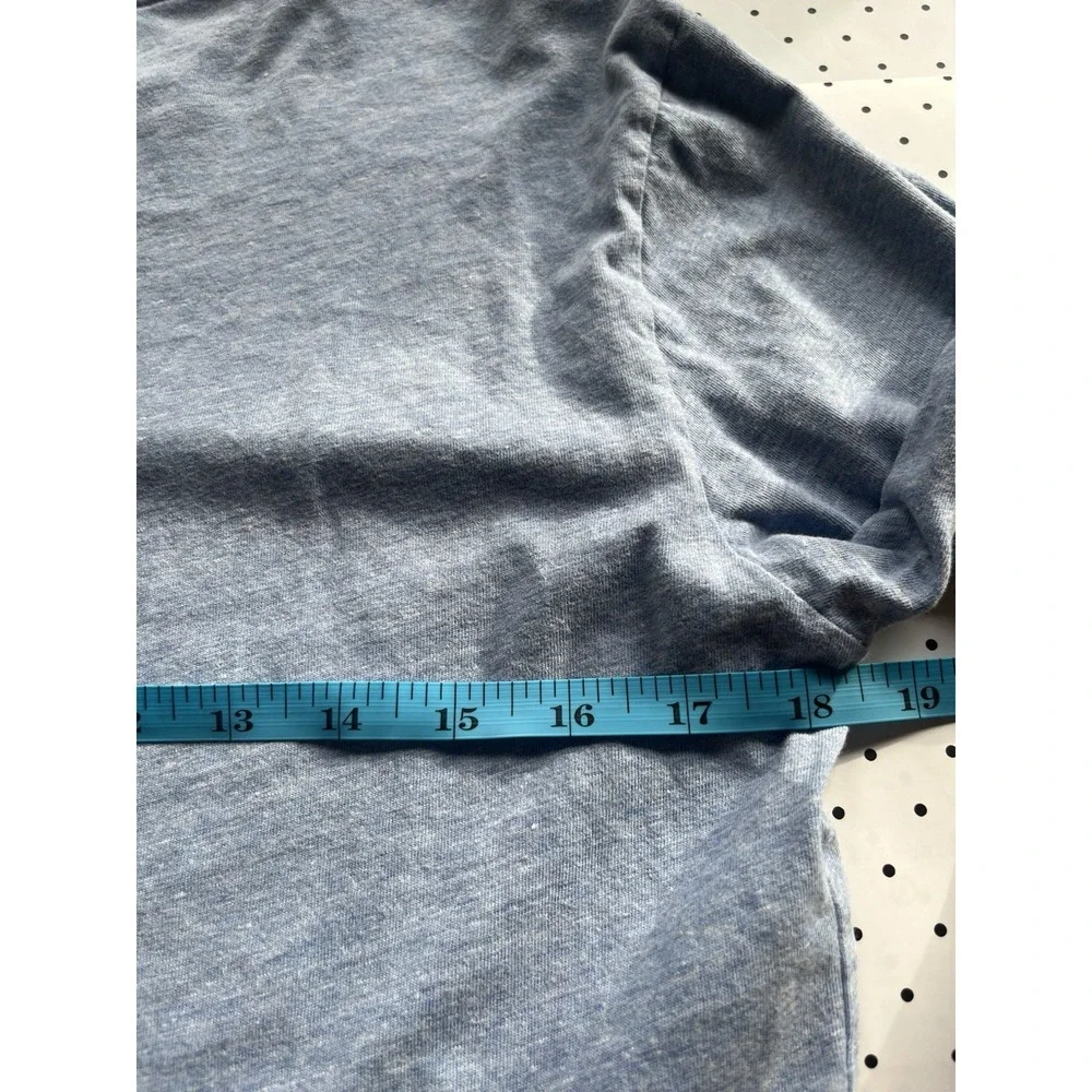 Polo Ralph Lauren Long Sleeve Tee Mens Small Blue Pony Logo Heathered Cotton